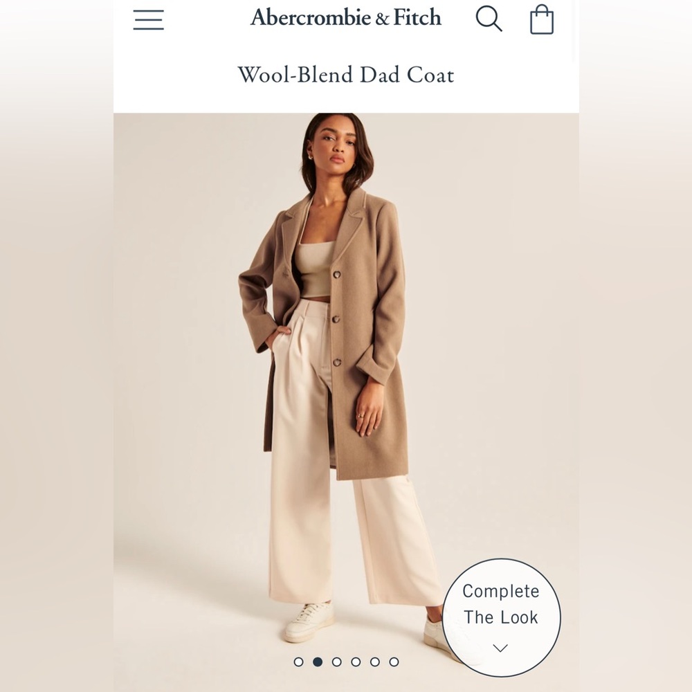 Abercrombie Dad Coat Light Brown Size Small Petite